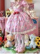 Ribbon Cat Series Sweet Lolita Lace Saliva Bag Ruffle Japanese Showa Bowknot Sleeveless Dress