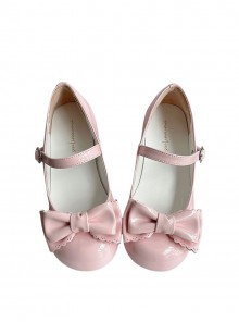 Sweet Lolita Comfortable Low Heel Daily Commute Round Toe Bowknot Mary Jane Shoes