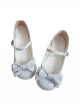 Sweet Lolita Comfortable Low Heel Daily Commute Round Toe Bowknot Mary Jane Shoes