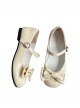 Sweet Lolita Comfortable Low Heel Daily Commute Round Toe Bowknot Mary Jane Shoes