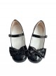 Sweet Lolita Comfortable Low Heel Daily Commute Round Toe Bowknot Mary Jane Shoes