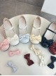 Sweet Lolita Comfortable Low Heel Daily Commute Round Toe Bowknot Mary Jane Shoes