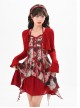 Summer Elegant French Daily Kawaii Fashion Romantic Red Tie V Neck Long Sleeve Cardigan
