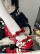 Mousse Cake Series Sweet Lolita Bowknot Heart Button Cute Round Toe Low Heel Mary Jane PU Shoes