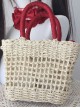 Cherry Ripe Series Sweet Lolita Red Plaid Lace Ruffle Ribbon Bowknot Crossbody Handbag