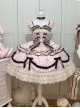 Chocolate Series Sweet Lolita Pink Polka Dot Lace Big Bowknot Cake Sleeveless Dress