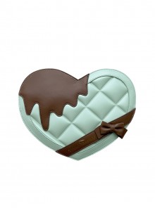 Sweet Lolita Melting Chocolate Love Dessert Plate Shape Japanese Harajuku Crossbody Bag