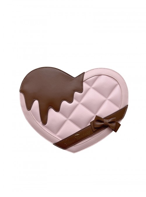 Sweet Lolita Melting Chocolate Love Dessert Plate Shape Japanese Harajuku Crossbody Bag