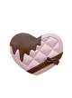 Sweet Lolita Melting Chocolate Love Dessert Plate Shape Japanese Harajuku Crossbody Bag