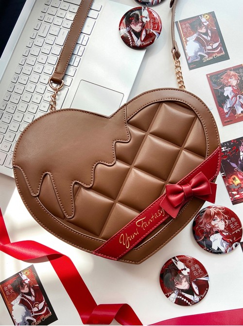 Sweet Lolita Melting Chocolate Love Dessert Plate Shape Japanese Harajuku Crossbody Bag
