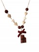 Passion CoCo Sweet Lolita Handmade Cute Cartoon Chocolate Piece Bowknot Bead Necklace