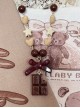 Passion CoCo Sweet Lolita Handmade Cute Cartoon Chocolate Piece Bowknot Bead Necklace