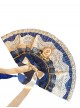Sea Shape Series Miracles Classic Lolita Luxurious Court Tea Party Handmade Pearl Lace Ribbon Bowknot Fan