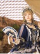Sea Shape Series Miracles Classic Lolita Luxurious Court Tea Party Handmade Pearl Lace Ribbon Bowknot Fan