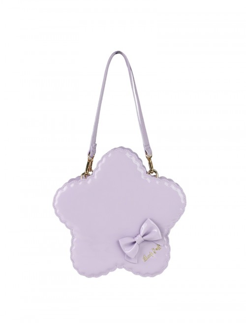 Cookie Star Series Sweet Lolita Cute Patent Leather Star-Shaped Sparkling Crossbody Handbag