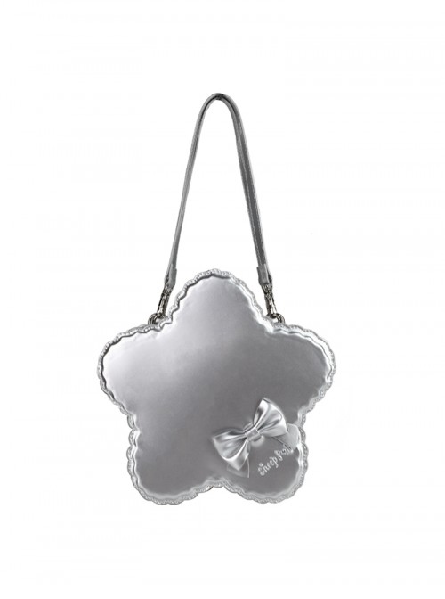 Cookie Star Series Sweet Lolita Cute Patent Leather Star-Shaped Sparkling Crossbody Handbag