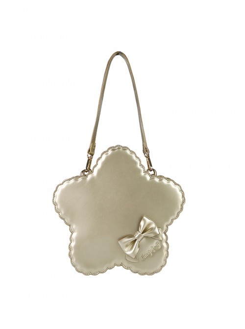 Cookie Star Series Sweet Lolita Cute Patent Leather Star-Shaped Sparkling Crossbody Handbag