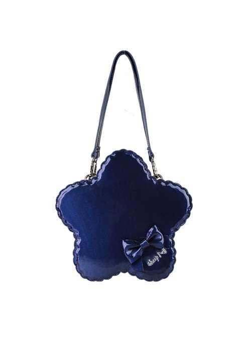 Cookie Star Series Sweet Lolita Cute Patent Leather Star-Shaped Sparkling Crossbody Handbag
