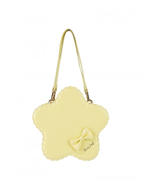 Cookie Star Series Sweet Lolita Cute Patent Leather Star-Shaped Sparkling Crossbody Handbag
