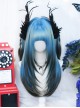 Sweet Cool Japanese Harajuku Sweet Lolita Cosplay Blue Black Gradient Straight Wig