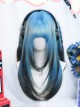 Sweet Cool Japanese Harajuku Sweet Lolita Cosplay Blue Black Gradient Straight Wig