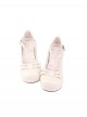 Petal Edge Heart Shape Metal Buckle Sweet Lolita Elegant Bow Round Toe High Heel Mary Jane Shoes