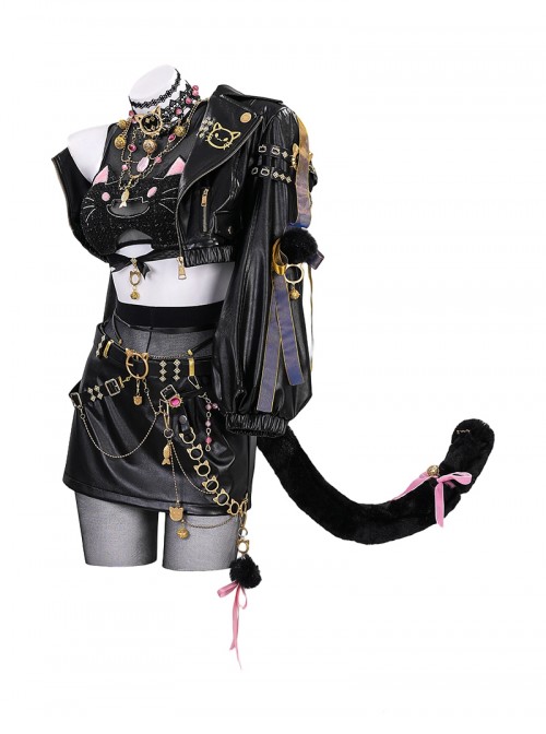 Game Naraka Bladepoint Halloween Cosplay Feria Shen Justice Feline Costume Set