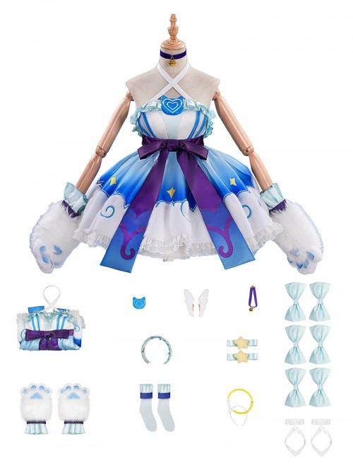 Game Honor Of Kings Halloween Cosplay Da Qiao Pet Diaries Cloud Angel Costume Set