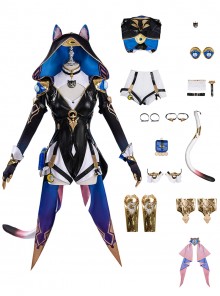 Game Honkai Star Rail Halloween Cosplay Cipher Costume Set Without Shoes
