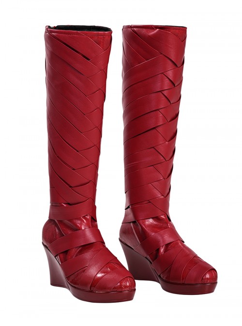 Daredevil Unleash Hell Halloween Cosplay Elektra Accessories Red High Heel Boots