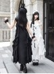 Dream Series Kawaii Fashion Music Festival Versatile Retro Trendy Big Pleated Hem Sleeveless Dress Set