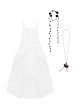 Dream Series Kawaii Fashion Music Festival Versatile Retro Trendy Big Pleated Hem Sleeveless Dress Set