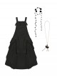 Dream Series Kawaii Fashion Music Festival Versatile Retro Trendy Big Pleated Hem Sleeveless Dress Set