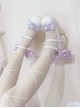 Sweet Lolita Exquisite Elegant Satin Bowknot Waterproof Platform Thick High Heels Mary Jane Shoes
