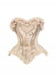 Goddess Of Love Poetic Box Series Classic Lolita Elegant Light Apricot Fishbone Corset Waist Top