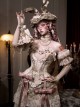 Goddess Of Love Poetic Box Series Classic Lolita Elegant Light Apricot Fishbone Corset Waist Top
