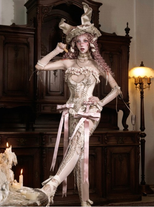 Goddess Of Love Poetic Box Series Classic Lolita Elegant Light Apricot Fishbone Corset Waist Top