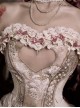 Goddess Of Love Poetic Box Series Classic Lolita Elegant Light Apricot Fishbone Corset Waist Top