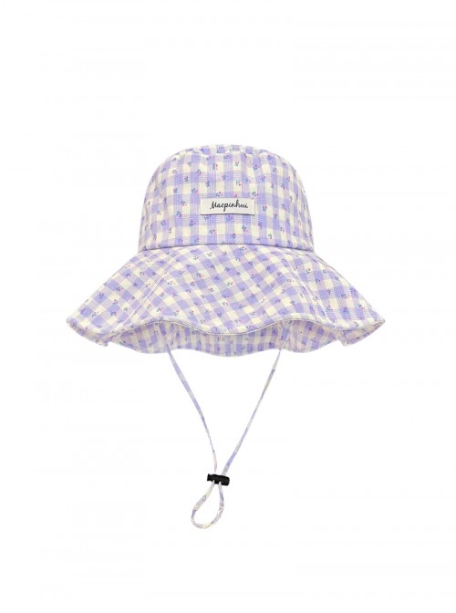 Summer Vacation Sweet Kawaii Fashion Mini Floral Gingham Sunshade Fisherman Hat