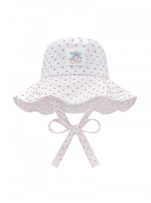 Cartoon Cherry Patch Daily Sweet Girl Summer Kawaii Fashion Polka Dot Fisherman Hat