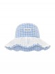 Summer Park Vacation Resort Style Kawaii Fashion Sweet Plaid Lace Sunshade Fisherman Hat