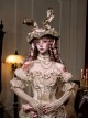 Love Poem Box Series Classic Lolita Noble Apricot Short Tulle Bubble Sleeves