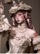 Love Poem Box Series Classic Lolita Apricot Elegant Pearl Chain Lace Ribbon Necklace