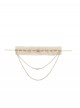 Love Poem Box Series Classic Lolita Apricot Elegant Pearl Chain Lace Ribbon Necklace