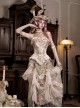 Love Poem Box Series Classic Lolita Apricot Spahl Vintage Gorgeous Floral Lace Skirt