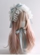 Low Saturation Light Blue Sweet Lolita Vintage Cute Versatile Doll Lace Headband
