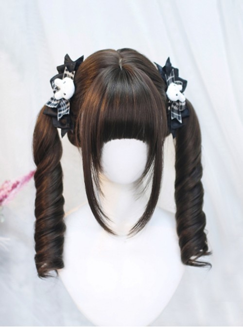 Jinse Series Sweet Lolita Japanese Daily Commute Straight Bangs Gentle Versatile Long Curly Wig