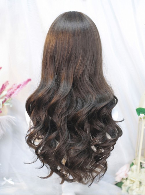Jinse Series Sweet Lolita Japanese Daily Commute Straight Bangs Gentle Versatile Long Curly Wig