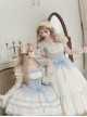 Sea Salt Iced Tea Series Classic Lolita Light Blue Rose Pearl Chain Brooch
