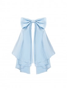 Sea Salt Iced Tea Series Classic Lolita Light Blue Tulle Bowknot Back Decor Trailing Accessory